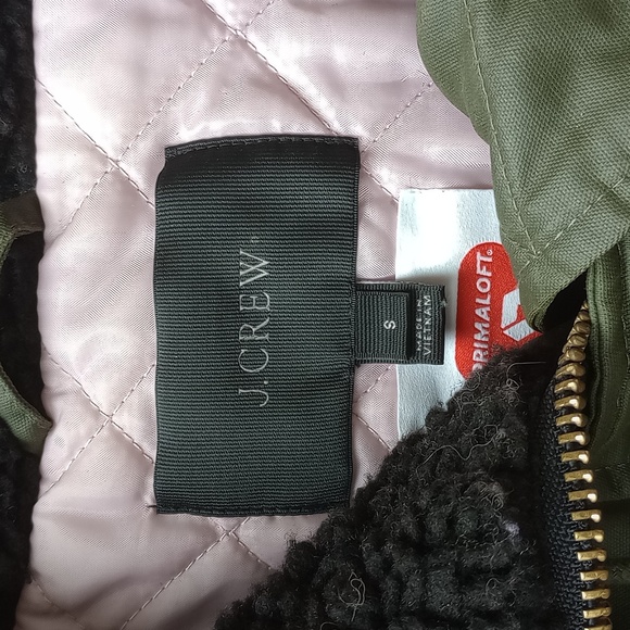 J Crew Perfect Winter Waxed Parka Primaloft Faux Fur Olive Gree Small - Picture 7 of 16